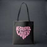 Kdrama Lover Pink Heart Typography Simple Black Tote Bag<br><div class="desc">This black tote features a bold pink Kdrama Lover typography design shaped like a heart, creating a strong and eye catching contrast. The soft pink lettering stands out against the black background, giving the bag a stylish and modern look for fans of K-drama and Korean drama culture. Easy to carry...</div>