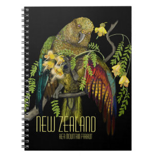 Kea New Zealand Mountain Parrot Notebook