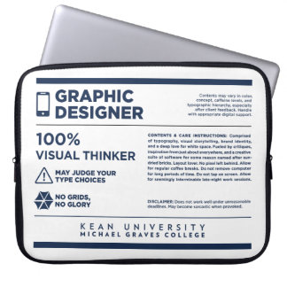 Kean MGC Graphic Design Care Label Laptop Sleeve