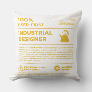 Kean MGC Industrial Design Care Label Cushion