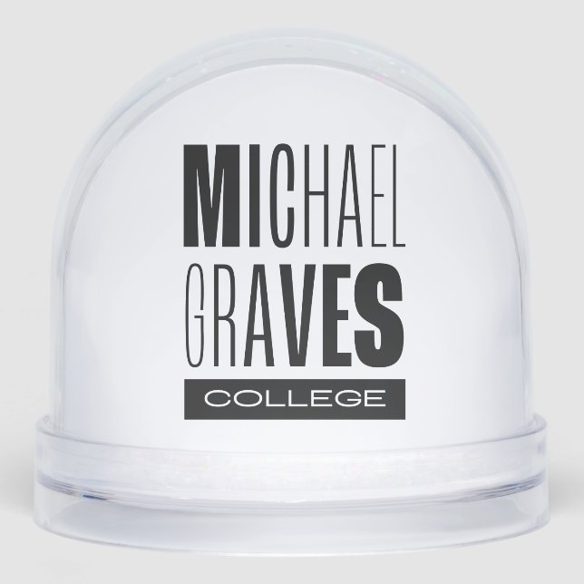 Kean MGC Michael Graves College Snowglobe (Front)
