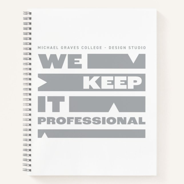 Kean MGC We Keep It Professional Notebook (Front)