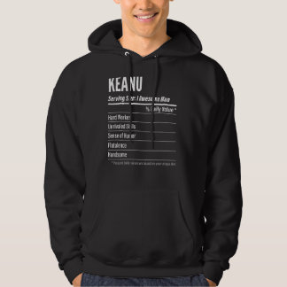 Keanu Serving Size Nutrition Label Calories Hoodie
