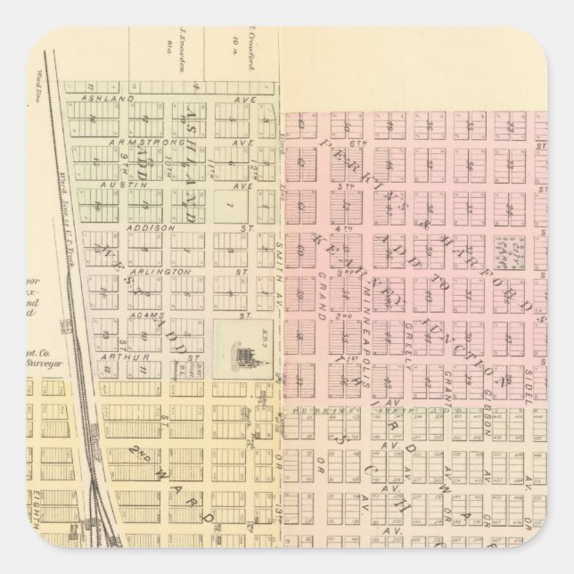 Kearney City, Nebraska Square Sticker (Front)