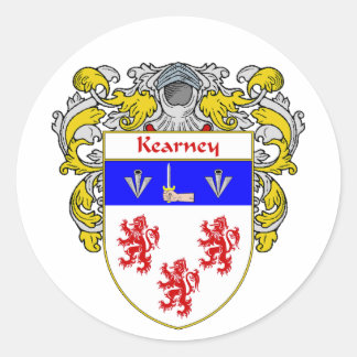 Kearney Coat of Arms (Mantled) Classic Round Sticker