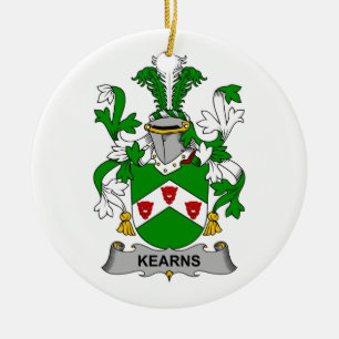 Kearns Family Crest Ceramic Tree Decoration