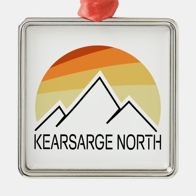 Kearsarge North New Hampshire Retro Metal Tree Decoration (Front)