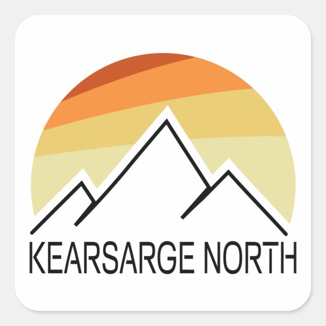 Kearsarge North New Hampshire Retro Square Sticker (Front)