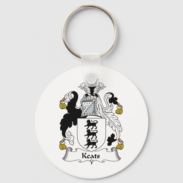 Keats Family Crest Key Ring (Front)
