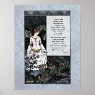 Keats "La Belle Dame" Victorian Art Poster