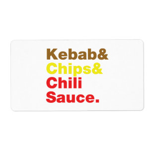 Kebab & Chips & Chilli Sauce.