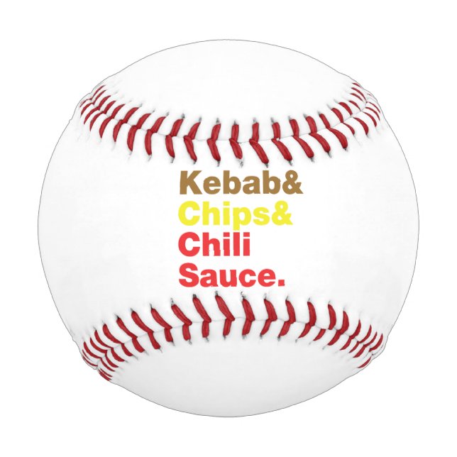 Kebab & Chips & Chilli Sauce. Baseball (Front)