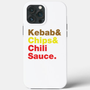 Kebab & Chips & Chilli Sauce. iPhone 13 Pro Max Case