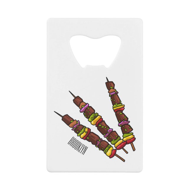 Kebab or kabob cartoon illustration (Front)
