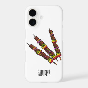Kebab or kabob cartoon illustration