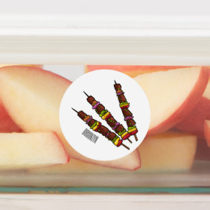 Kebab or kabob cartoon illustration