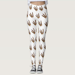 Kebab or kabob cartoon illustration leggings