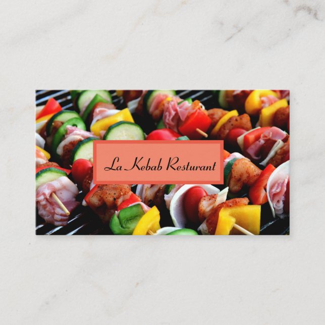 Kebab Restaurant Modern Business Card (Front)