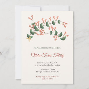 Keckiella Wildflower 30th Birthday Invitation