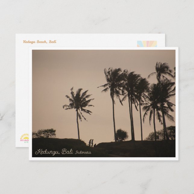 Kedungu Beach Bali Sunset Postcard (Front/Back)