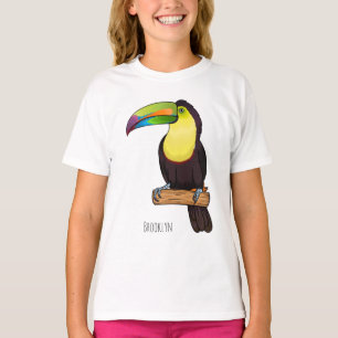 Keel-billed toucan bird cartoon illustration  T-Shirt