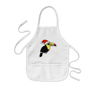 Keel-billed Toucan Santa Kids Apron