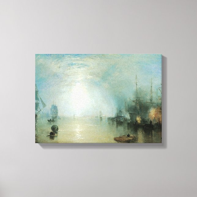 Keelmen Heaving Coals, Moonlight by Joseph Turner Canvas Print (Front)