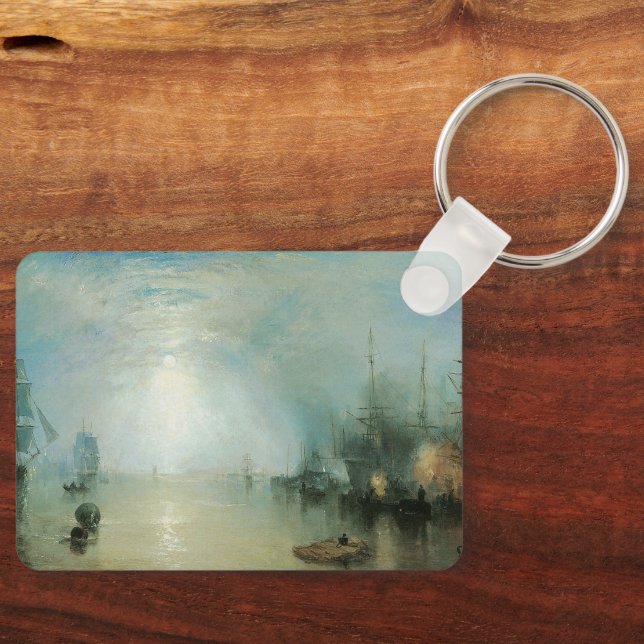 Keelmen Heaving Coals, Moonlight by Joseph Turner Key Ring (Front)