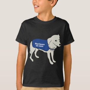 Keen On Men Dog Wearing A Warning Vest Jacket  T-Shirt