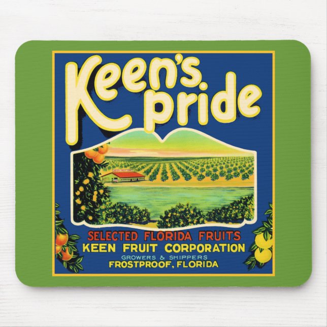 Keen's Pride  Frostproof Florida Label Mouse Pad (Front)