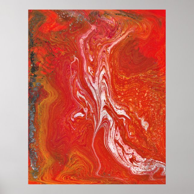 Keep A Drivin 1 Vibrant Red Poster Print (Front)