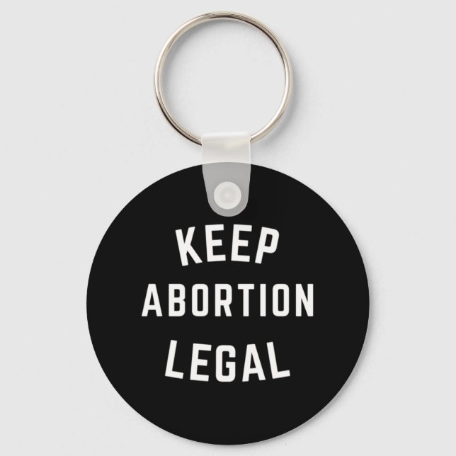Keep Abortion Legal White Block Letters  Key Ring (Front)