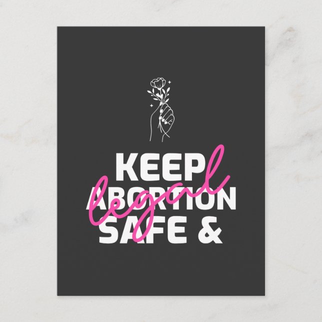 Keep Abortion Safe And Legal   Enclosure Card (Front)
