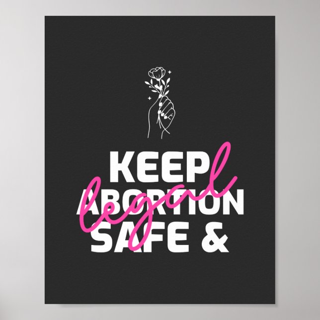 Keep Abortion Safe And Legal   Poster (Front)