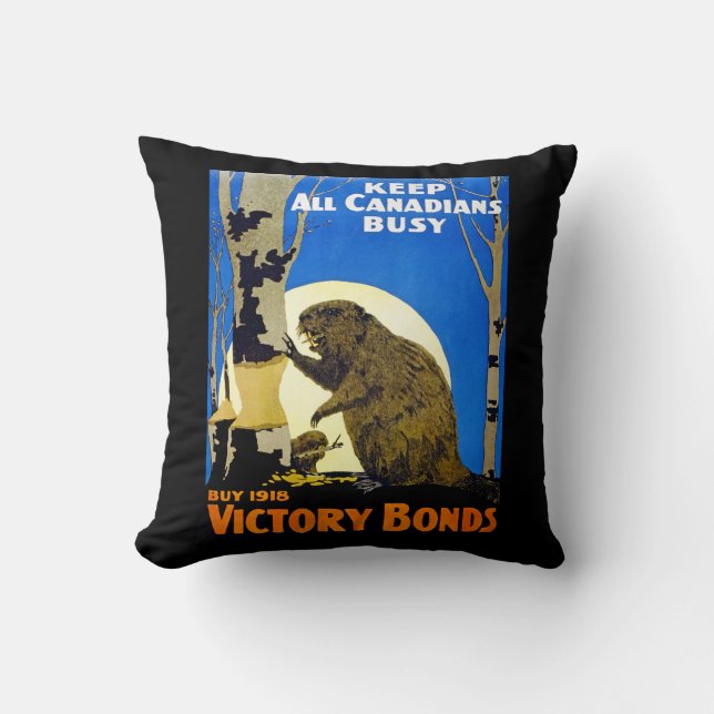 Keep All Canadians Busy Cushion (Front)