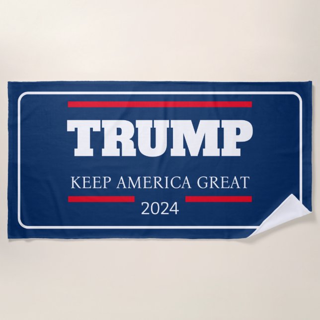 Keep America Great 2024  Vote Beach Towel (Front)