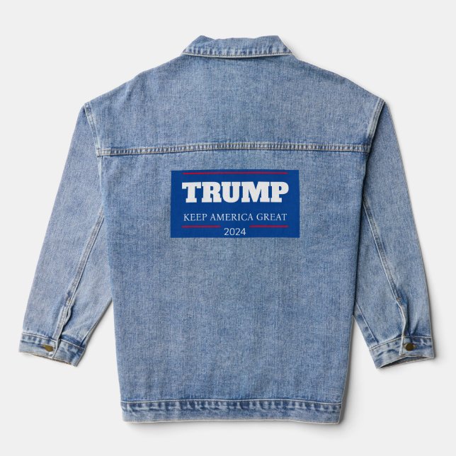 Keep America Great 2024  Vote Denim Jacket (Back)