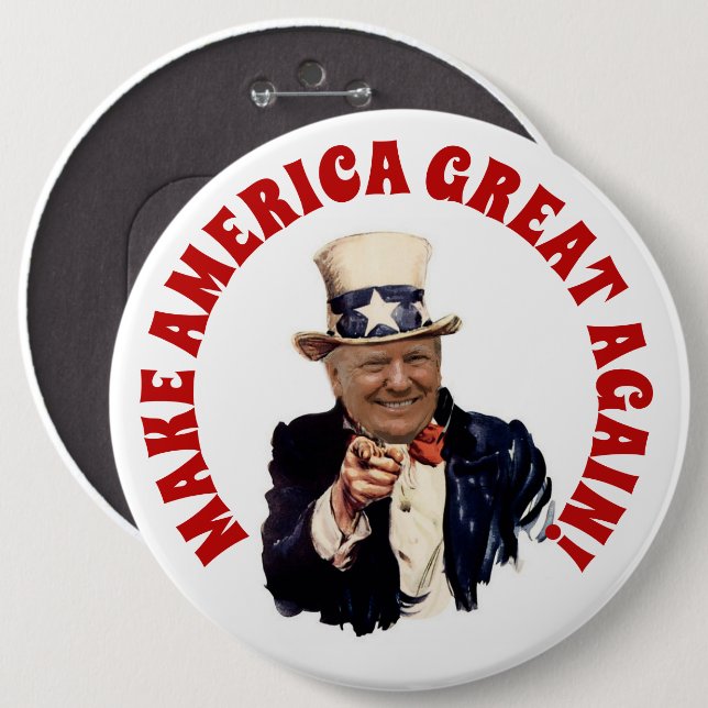 KEEP AMERICA GREAT TRUMP 2020 6 CM ROUND BADGE (Front & Back)