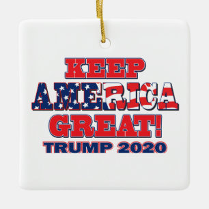 Keep America Great Trump 2020 Ceramic Ornament