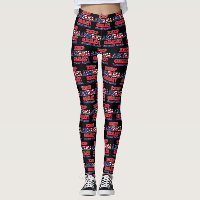 Keep America Great - Trump 2020 Leggings (Front)