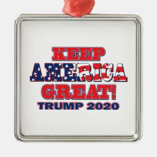 Keep America Great Trump 2020 Metal Tree Decoration