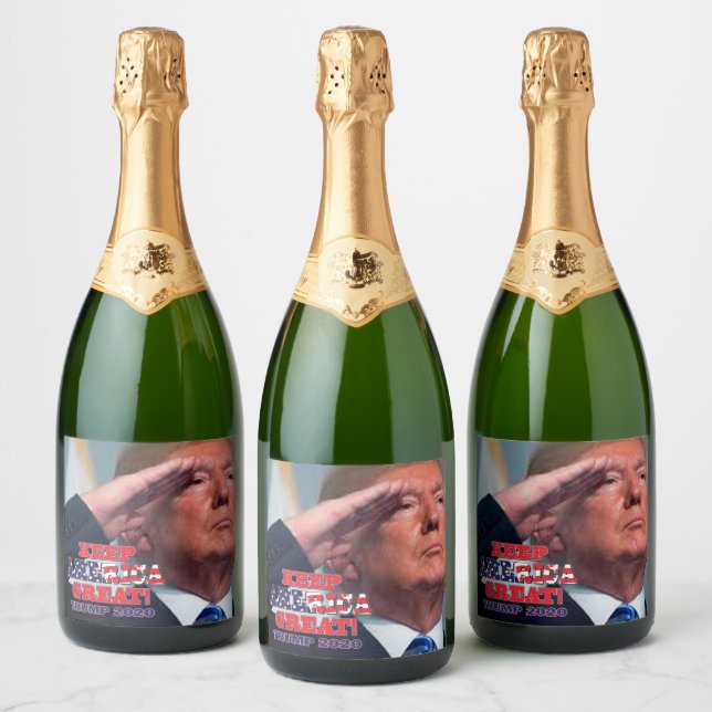 Keep America Great - Trump 2020 Sparkling Wine Label (Bottles)