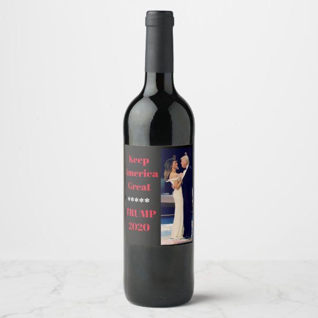 Keep America Great Trump 2020 Wine Label (Front)