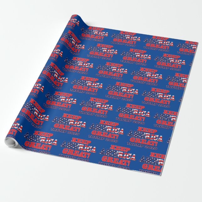 Keep America Great Trump 2020 Wrapping Paper (Unrolled)