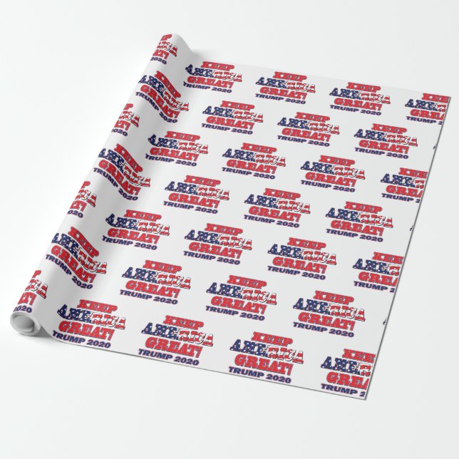 Keep America Great Trump 2020 Wrapping Paper (Unrolled)