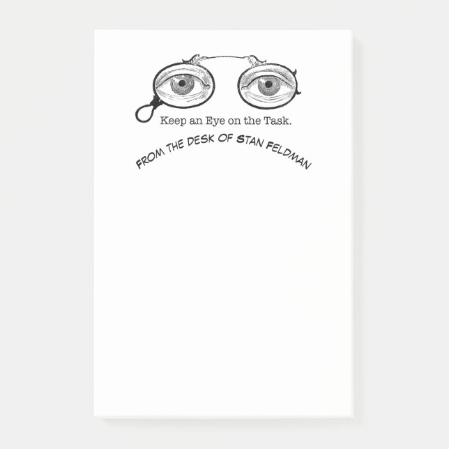 Keep an eye on the Task  Post-it Notes (Front)