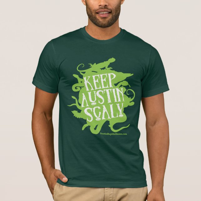 Keep Austin Scaly Lime T T-Shirt (Front)