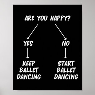Keep Ballet Dancing Dance Dancer Ballerina Men Wom Poster