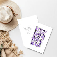 Keep Being Fabulous Hand Lettered Purple