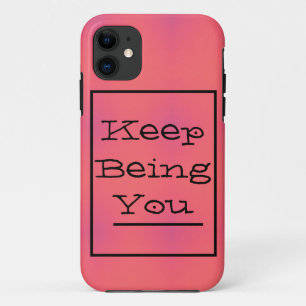"Keep Being You" Phrase, Spring Pink and Purple Case-Mate iPhone Case